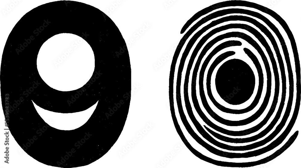 Poster abstract geometric patterns with circle cutout and gradient arcs for modern design