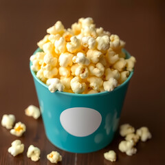 Classic butter popcorn in a bowl, ready for movie night