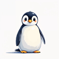 Fototapeta premium Emperor Penguin cartoon vector illustration isolated