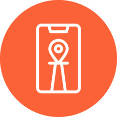 Map location single icon vector illustration