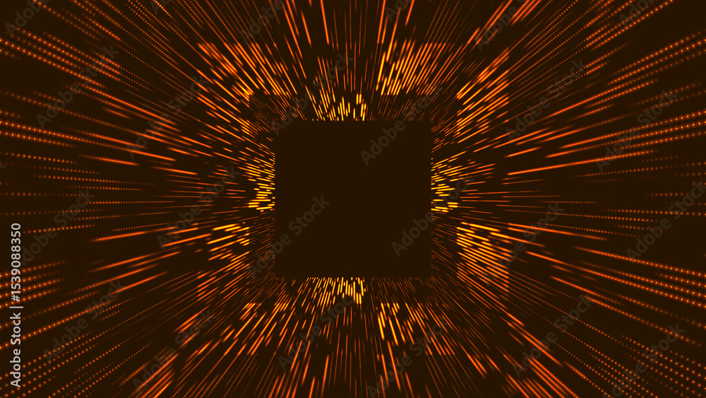Poster colorful tunnel background. abstract techno digital background. big data visualization. data flow in