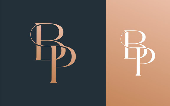 Initial letter BP PB logo design vector illustration for couple, wedding, and business