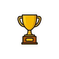 Trophy, award cup, 3d winner, golden vector, shiny badge for sports celebration design, business recognition layout, digital success graphic, prize achievement icon