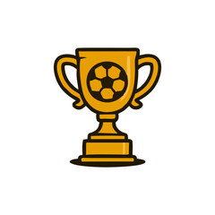 Trophy, golden cup, shiny icon, best winner, sports award for digital illustration design, professional award vector, victory concept, success layout, achievement template