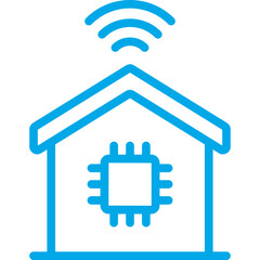 Smart house single icon vector illustration