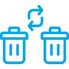 Dustbin single icon vector illustration