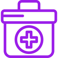 Medical box single icon vector illustration
