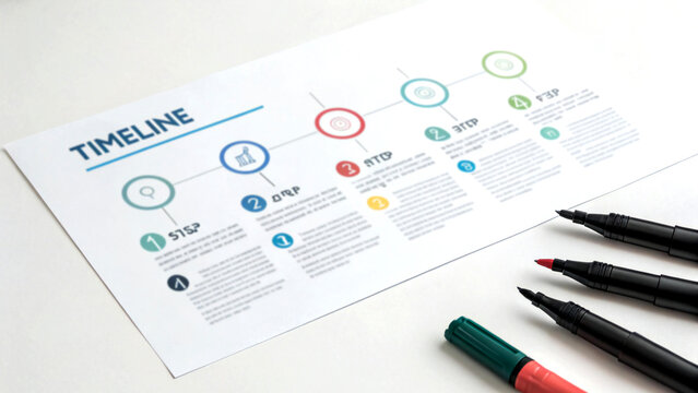5 Step Timeline Infographic Design