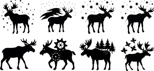 abstract-moose-silhouette-design-on-white-background
