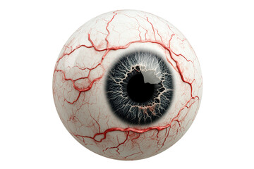 Monster eyeball with veins isolated on a transparent background