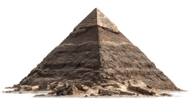 Exploring the great pyramid of giza egypt architectural desert ground level ancient wonder cut out png