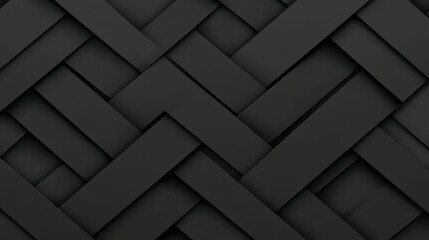 Naklejka premium Abstract Black Interlocking Stripes
