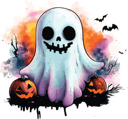 halloween background with pumpkin