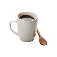A Cup of Coffee and a Wooden Spoon Still Life