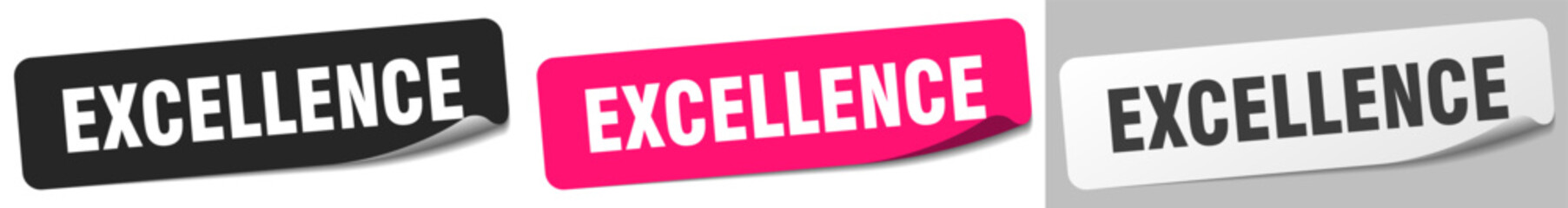 excellence sticker. excellence sticker set on white background