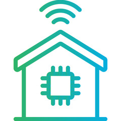Smart house single icon vector illustration