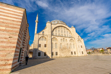 Mihrimah Sultan Mosque and Complex, located in Edirnekapi district of Turkey