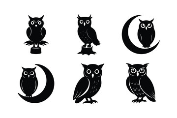 Owl silhouette bundle design