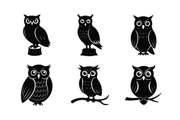 Owl silhouette bundle design