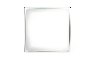 Blank white square sign isolated on a white background png ai generated