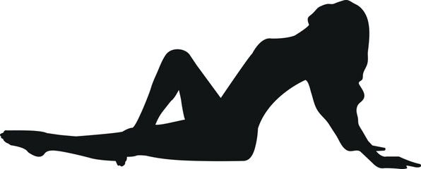 Gymnastics, Gymnast Silhouette Performing Floor Routine Pose in Artistic Style, Sport , Women sports