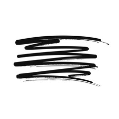 Abstract black brush strokes on white, for backgrounds with copy space. Black paint strokes create dynamic texture ideal for design projects