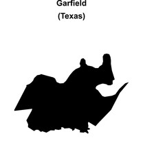 Garfield (Texas) blank outline map