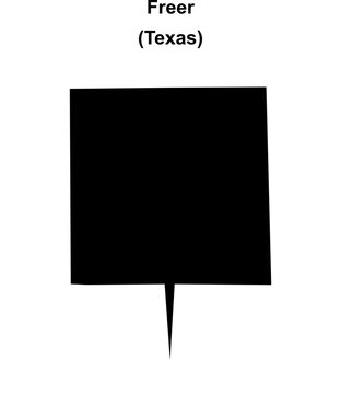 Freer (Texas) blank outline map