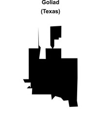 Obraz premium Goliad (Texas) blank outline map
