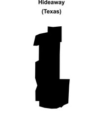 Hideaway (Texas) blank outline map