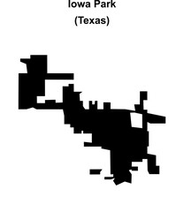 Obraz premium Iowa Park (Texas) blank outline map