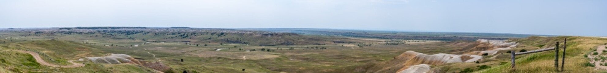 Fototapeta premium Buffalo Gap National Grassland overlook to a tributary of the Cheyenne River