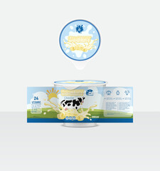 Yogurt Packaging Template 