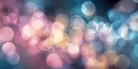 Obraz premium Abstract background with blurred lights in pink blue and gold creating a dreamy atmosphere