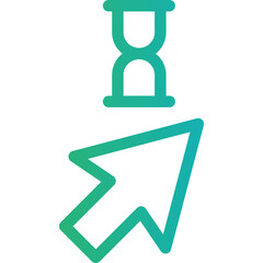 Arrow timer single icon vector illustration