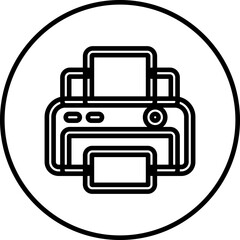 Printer single icon vector illustration