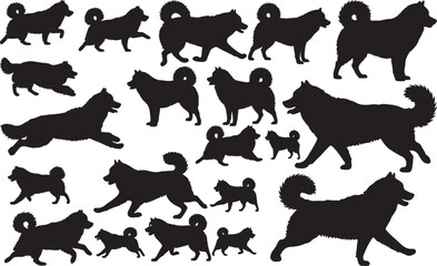 Alaskan Malamute Silhouettes