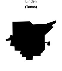 Linden (Texas) blank outline map