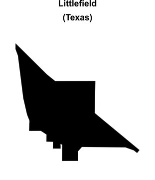 Littlefield (Texas) blank outline map