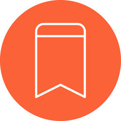 Bookmark single icon vector illustration