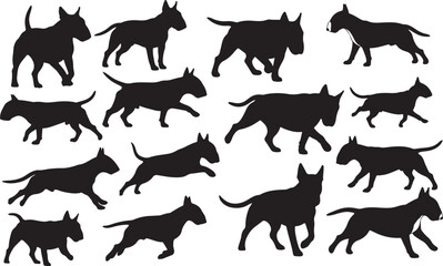 Bull Terrier Silhouettes
