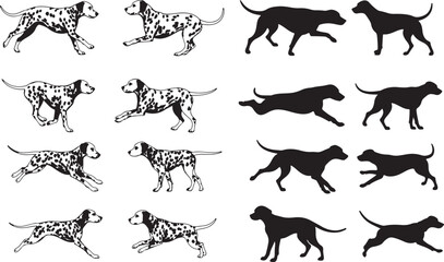 Dalmatian Silhouettes