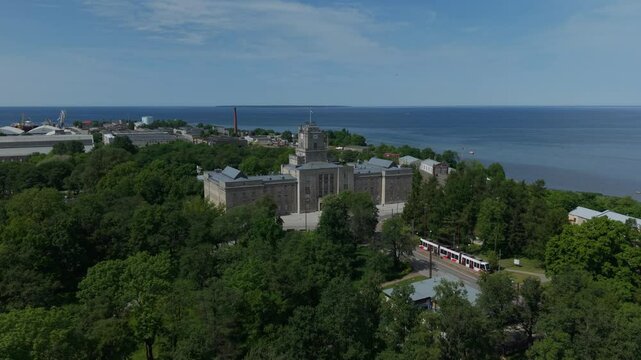 old soviet big building in estonia