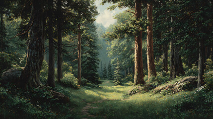 Fototapeta premium morning in the woods