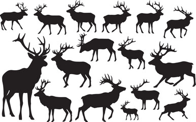 Irish Elk Silhouettes
