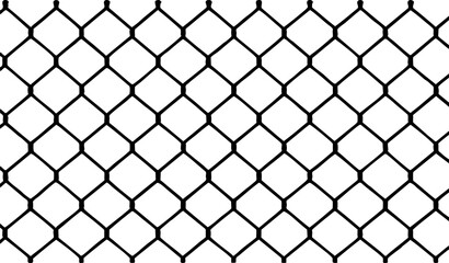 Chain Link Fence Vector &ndash; Wire Mesh Pattern Silhouette for Security, Urban, and Industrial Design