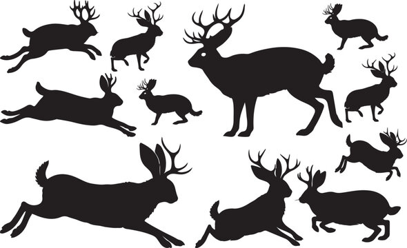 Jackalope Silhouettes
