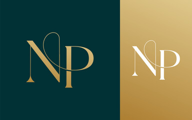 Initial letter NP PN logo design vector illustration for couple, wedding, and business © fajarcome