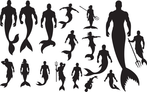 Merman Silhouettes
