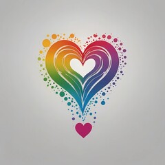 2d Rainbow Heart - 1